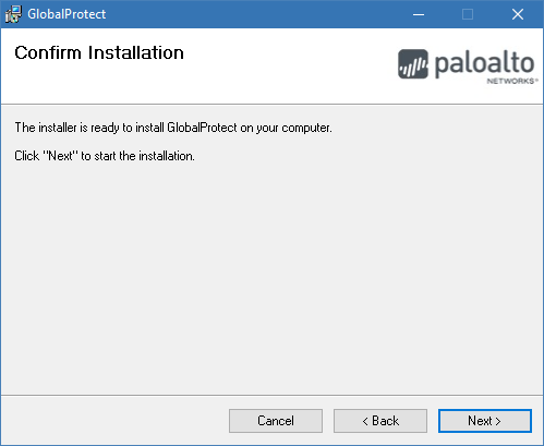 Image of confirm installation